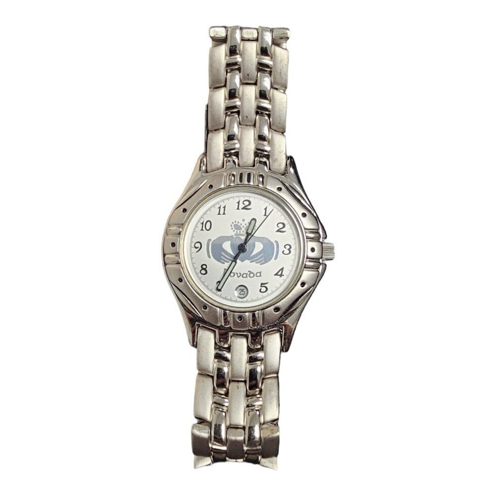 Rovada Claddagh Friendship Loyalty Love Wristwatch Unisex Silver Tone Working